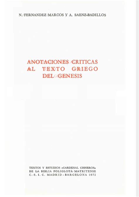 PDF Fernandez Marcos N Saenz Badillos A Anotaciones Criticas