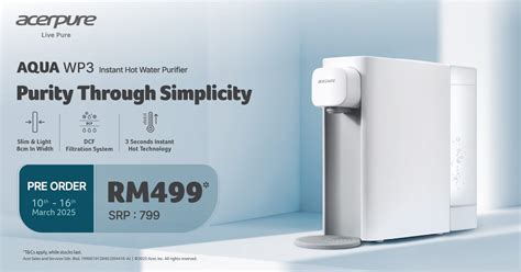 Acer Malaysia Unveils Compact Acerpure Aqua Wp3 Water Purifier