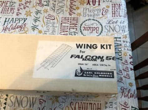 Carl Goldberg Falcon Wing Kit Vintage Balsa R C Model Airplane Kit