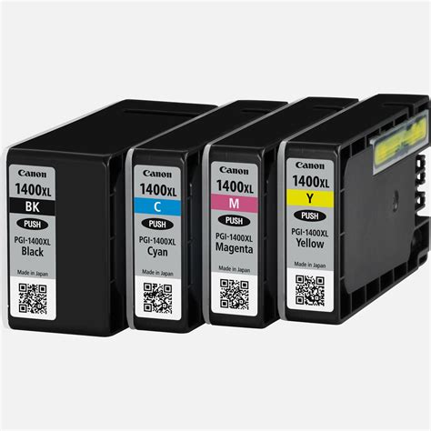 Canon PGI-1400XL High Yield BK/C/M/Y Ink Cartridge Multipack — Canon ...