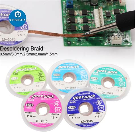 Solder Soldering Consumables Goot Desoldering Wick 5 2 5mm BGA