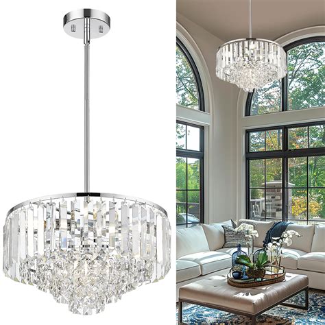 Cargifak Crystal Chandelier Tier Modern Chandelier With