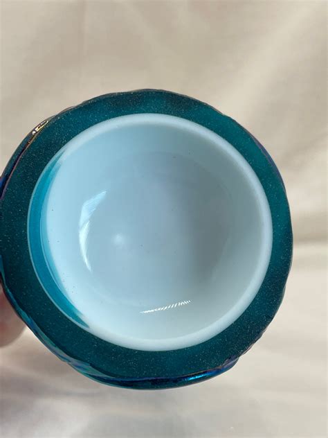 Fenton Jumping Fish Turquoise Milk Glass Special Order For Qvc Etsy