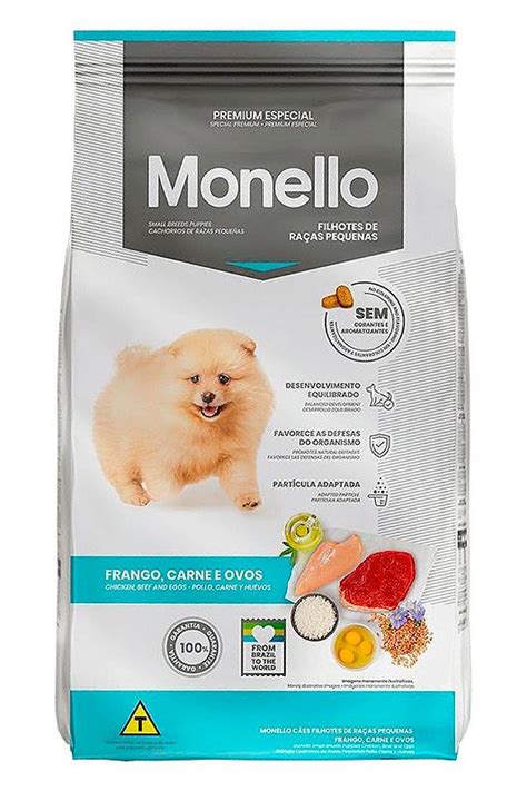 Ração Monello Premium Especial Sabor Frango Carne e Ovos para Cães