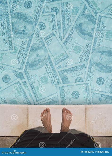 Swimming In Money Royalty Free Stock Photography Image