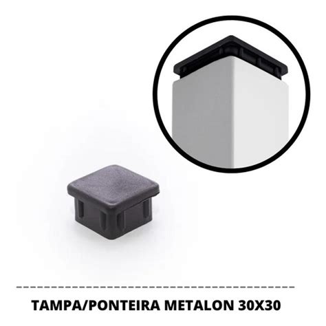 Tampa Ponteira Interna Embutir Metalon X Preta Mercadolivre