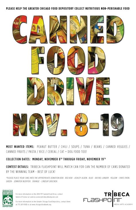 FOGGYland - a blog from subeternal design: Canned Food Drive Poster