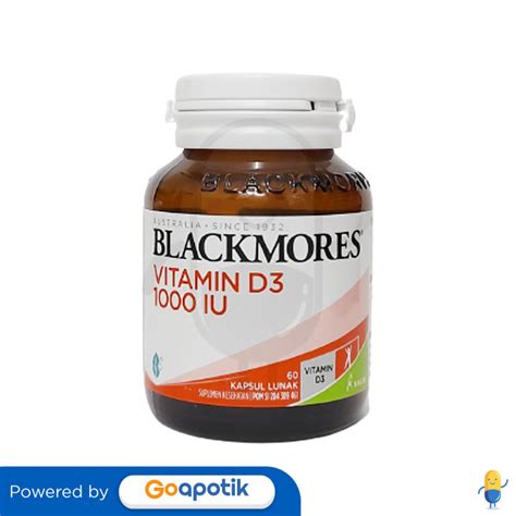 BLACKMORES VITAMIN D3 1000 IU BOTOL 60 KAPSUL Kegunaan Efek Samping