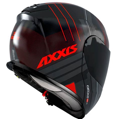 Casco Axxis Gecko Sv Epic Red Titanium Motomania