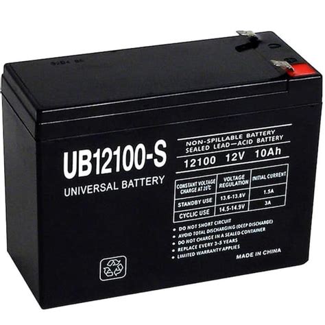 UPG 12 Volt 10 Ah F2 Terminal Sealed Lead Acid SLA AGM Rechargeable