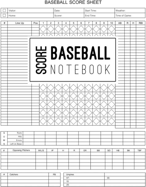 Free Printable Baseball Score Sheet Scorecard Templates 50 Off