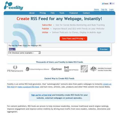 Create Rss Feeds With Feedity Rss Feed Generator Podcast Feed Rss