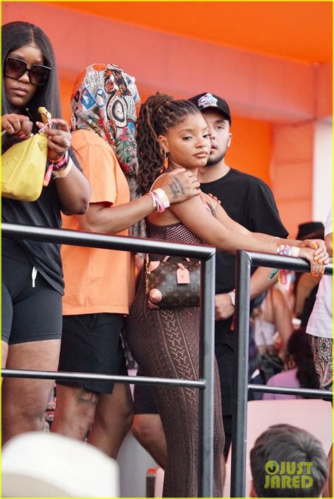 Full Sized Photo Of Halle Bailey Ddg Pda Coachella Party Chloe Bailey Revolve 13 Halle Bailey