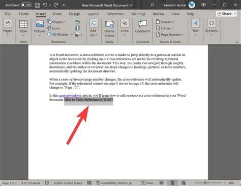 How To Cross Reference In Word Gear Up Windows