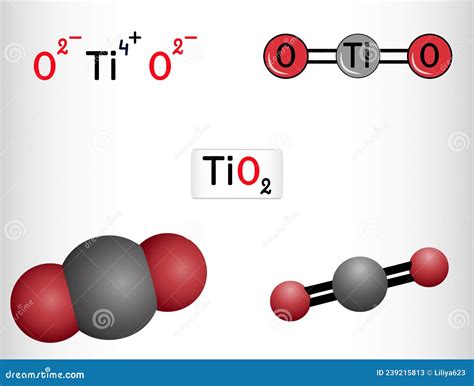 Titandioxid Molekül Strukturformel Vektor Abbildung Illustration von