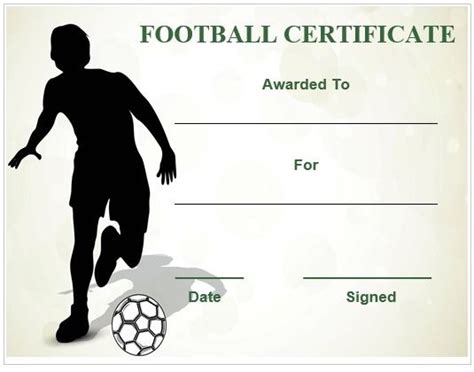 30 Free Printable Football Certificate Templates Awesome With New