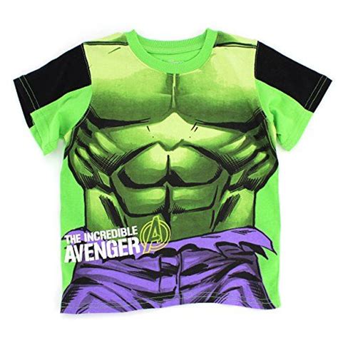 Incredible Hulk Boys Green T Shirt 4 Marvel Dp