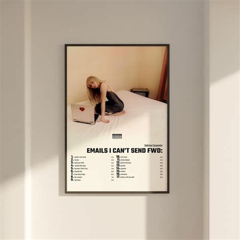 Sabrina Carpenter Emails I Cant Send Fwd Album Cover Poster Wall Art Sabrina Carpenter