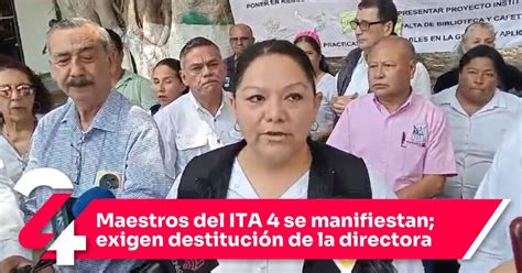 Maestros del ITA 4 se manifiestan exigen destitución de la directora