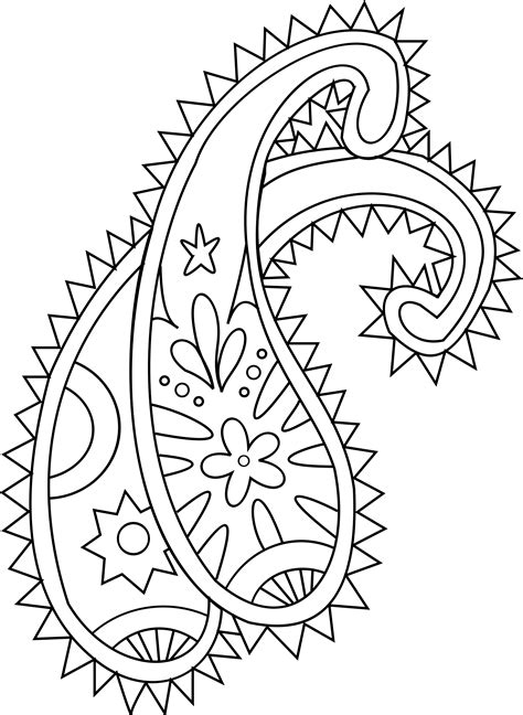 Best Ideas For Coloring Printable Paisley Stencil Templates Patterns