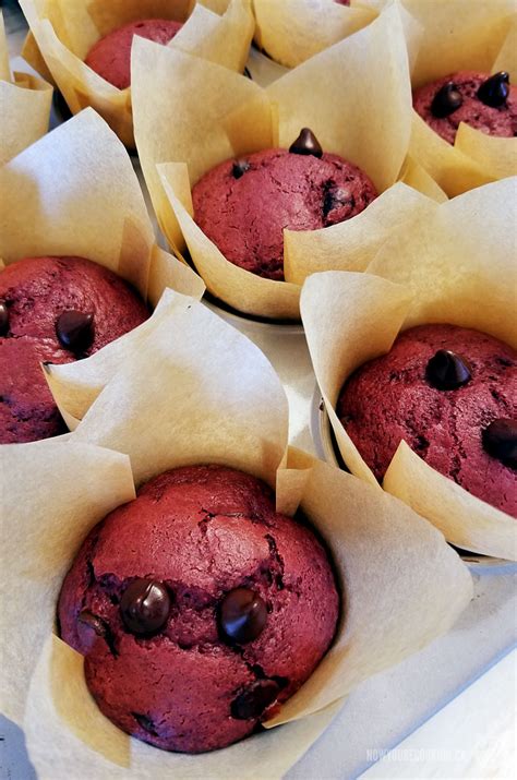 Red Velvet Chocolate Chip Muffins Now You Re Cooking