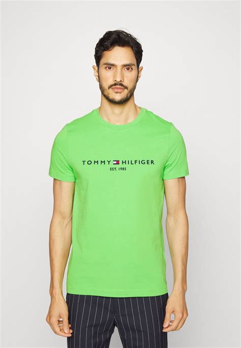 Tommy Hilfiger Logo Tee T Shirt Imprimé Spring Lime Vert Zalando Fr