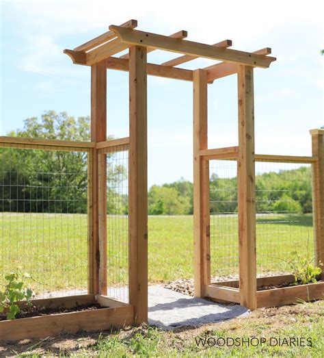 How To Build A Garden Arbor Building Plans With Optional Gate