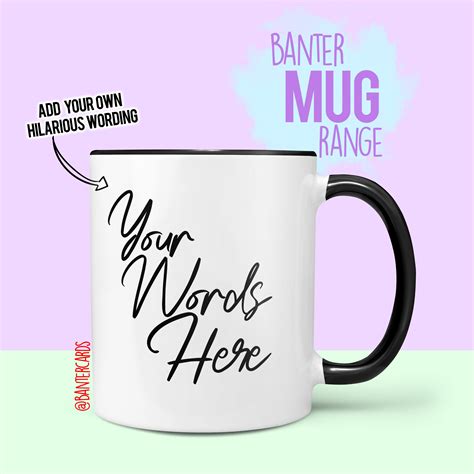 Custom Mug Script Font Funny Mugs Custom Mugs