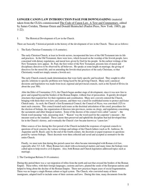 Canon Law Pdf Catholic Church Canon Law