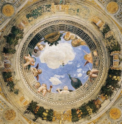 Oculus On The Ceiling Of The Spouses Chamber Castle Of San Giorgio In