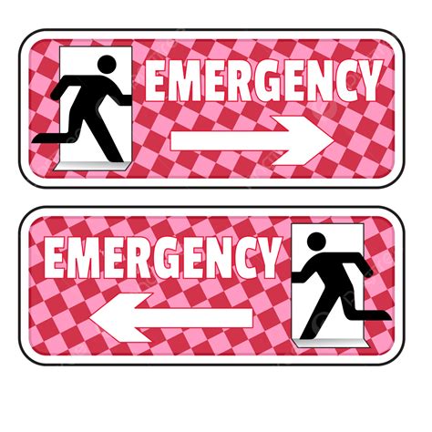 Signboard Emergency Exit Emergency Signboard Exit Png And Vector