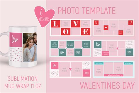 Valentines Day Mug Photo Template Graphic By Kmarinadesign · Creative Fabrica