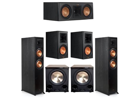 Klipsch 5 2 Ebony System 2 RP 6000F 1 RP 500C 2 RP 600M 2 PL 200II