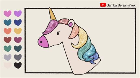 Gambar Unicorn Yuk Let S Draw A Rainbow Unicorn Easy Drawing