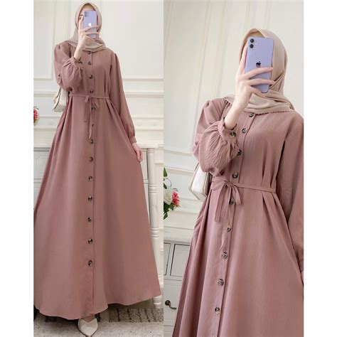 Jual Al Fashion Namira Dress Size M L Xl Xxl Dress Muslim Kekinian