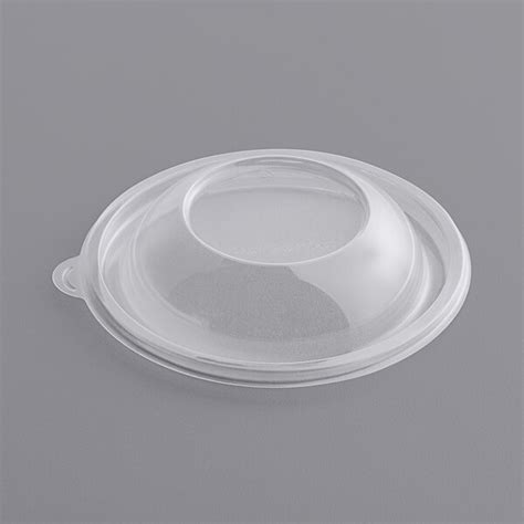 Visions Clear PET Plastic Dome Lid For 8 12 And 16 Oz Round Bowls