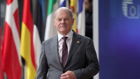 Il Cancelliere Tedesco Olaf Scholz Al Consiglio Europeo Primopiano