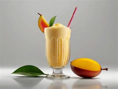 Premium Photo Product Photography Of Mango Milkshake In Glass With