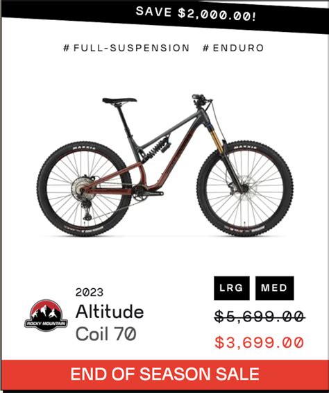 2023 Rocky Mountain Altitude Coil 70 2k Off For Sale