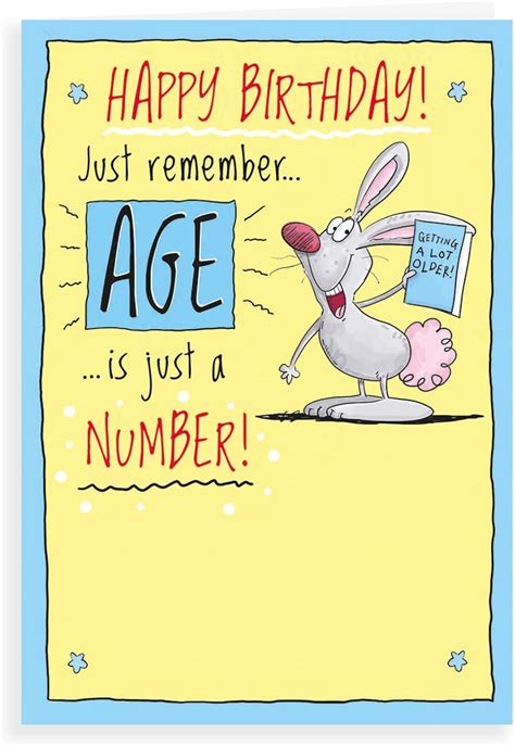 Regal Publishing Humour Funny Birthday Card Age Is A Number 7 X 5