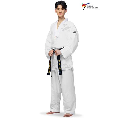 WT Ultra Competition Dobok – White Neck | Daedo martial arts shop