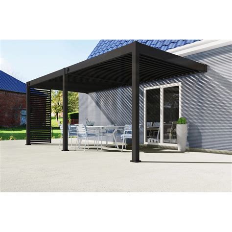 Weide Deluxe Aluminium Pavillon 3 6 X 5 3 M Anthrazit Wand Pergola