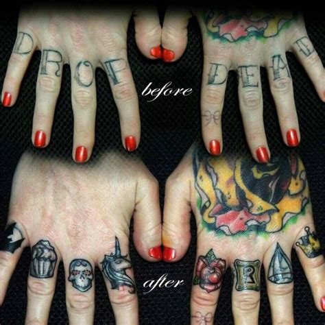 Knuckle Cover Up Knuckle Tattoos Finger Tattoos Finger Tattoo Designs