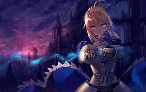 Saber Warrior Hd Wallpaper Fate Stay Night Anime By 白丝少年 しらいと