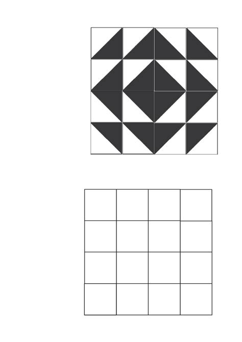 les carrés bicolores Activités de perception visuelle Dessin