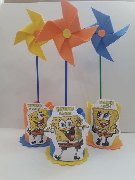 Centro De Mesa Bob Esponja Elo7 Produtos Especiais