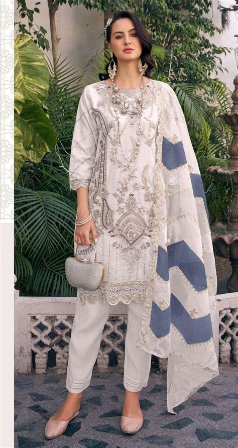 R Colours By Shree Fabs Heavy Embroidered Organza Pakistani Dresses