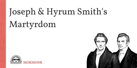 Joseph And Hyrum Smiths Martyrdom Mormonr