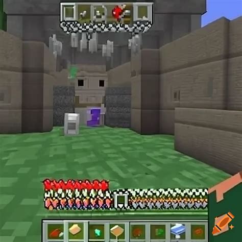 Screenshot Of Minecraft Hardcore Gameplay On Craiyon