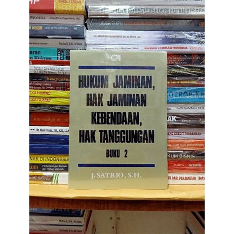 Jual Hukum Jaminan Hak Jaminan Kebendaan Hak Tanggungan Buku J